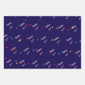 Einhornmagie Geburtstagskinder Geschenkpapier Set (Vorderseite 3)