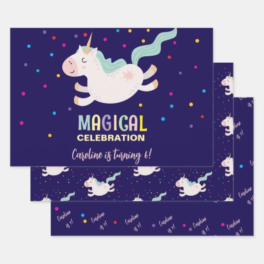 Einhornmagie Geburtstagskinder Geschenkpapier Set (Set)