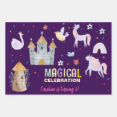 Einhornmagie Geburtstagskinder Geschenkpapier Set (Vorderseite)