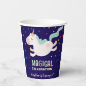 Einhornmagie Geburtstagskinder Pappbecher (Vorderseite)