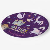 Einhornmagie Geburtstagskinder Pappteller (Schrägansicht)