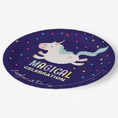 Einhornmagie Geburtstagskinder Pappteller (Schrägansicht)