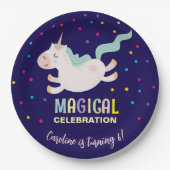 Einhornmagie Geburtstagskinder Pappteller (Vorderseite)