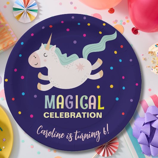 Einhornmagie Geburtstagskinder Pappteller