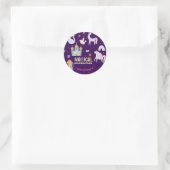 Einhornmagie Geburtstagskinder Runder Aufkleber (Tasche)