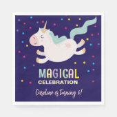 Einhornmagie Geburtstagskinder Serviette (Vorderseite)