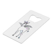 Einhornmagie Geldbeutel Flaschenöffner (Rückseite Schrägansicht)