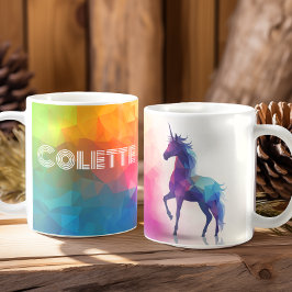 Einhornmagie - Personalisiert Kaffeetasse