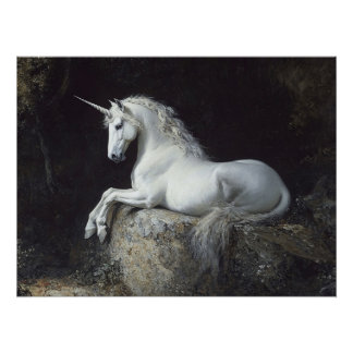 Einhornmalerei im antiken Stil Poster