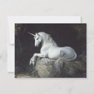 Einhornmalerei im antiken Stil Postkarte