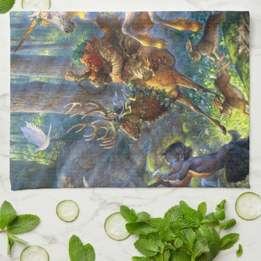 Einhornmärsche Geschirrtuch (Gefaltet)