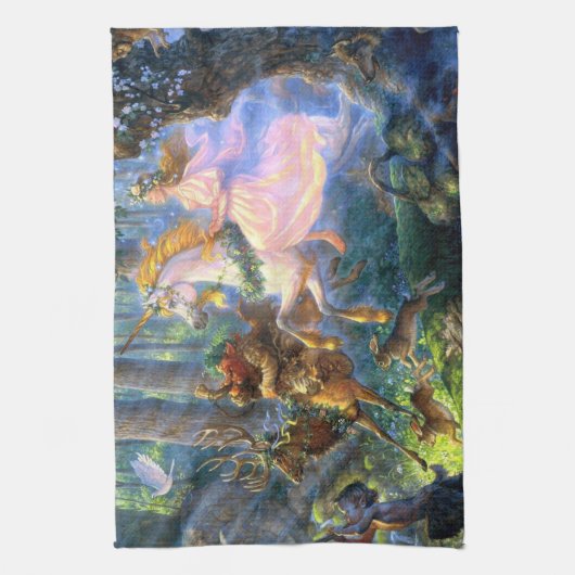 Einhornmärsche Geschirrtuch (Vertikal)