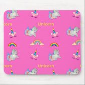 Einhornmuster auf Rosa Mousepad (Vorne)