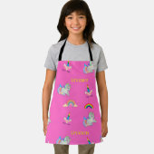 Einhornmuster auf Rosa Schürze (Insitu)