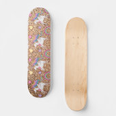 Einhornmuster des Glitzer Skateboard (Vorderseite)