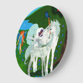Einhornmutter und Colt Wall Uhr (Winkel)