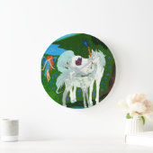 Einhornmutter und Colt Wall Uhr (Zuhause)