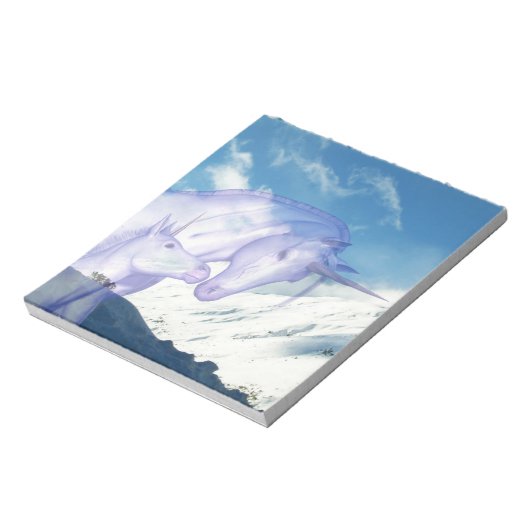 Einhornmutter und Fohlen Notizblock (Rotiert)