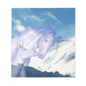 Einhornmutter und Fohlen Notizblock (Vorderseite)