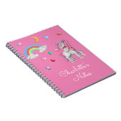 EinhornNotebook, magische Regenbogenstars Einhorn Notizblock (Rechte Seite)