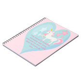 Einhornnotizbuch Notizblock (Linke Seite)