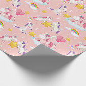Einhornpapier für Muster Geschenkpapier (Ecke)