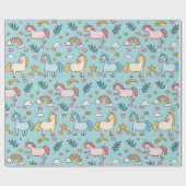 Einhornpapier für Muster Geschenkpapier (Flach)
