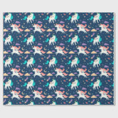 Einhornpapier für Muster Geschenkpapier (Flach)