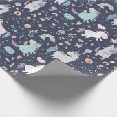 Einhornpapier für Muster Geschenkpapier (Ecke)