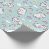 Einhornpapier für Muster Geschenkpapier (Ecke)