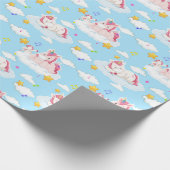Einhornpapier für Muster Geschenkpapier (Ecke)