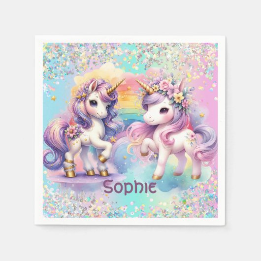 Einhornpapier Napkin Serviette (Vorderseite)