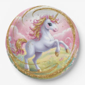 Einhornpapier-Teller Pappteller (Vorderseite)