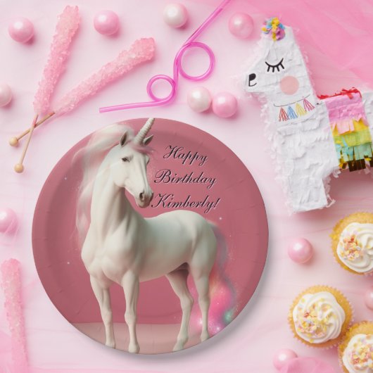 Einhornpapier-Teller Pappteller (Party)