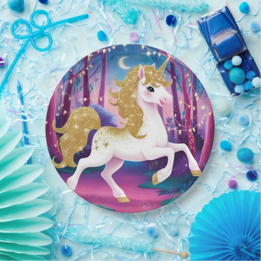 Einhornpapier-Teller Pappteller (Party)