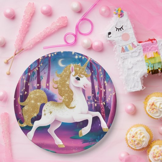 Einhornpapier-Teller Pappteller (Party)