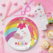 Einhornpapier Teller Rosa Regenbogen Magische Gebu (Party)