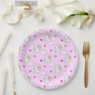 Einhornpapierplatte Pappteller