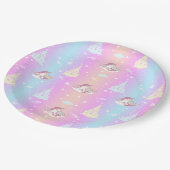 Einhornpapierplatte Pappteller (Schrägansicht)