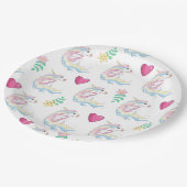 Einhornpapierplatte Pappteller (Schrägansicht)