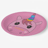 Einhornpapierplatte Pappteller (Schrägansicht)