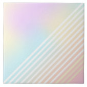 Einhornpastellfarben Weiß, Pastellstreifen Fliese (Vorderseite)