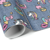 Einhornpatronen Geschenkpapier (Rolleneckpunkt)