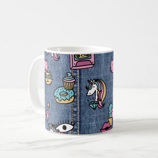 Einhornpatronen Kaffeetasse (Vorderseite Links)
