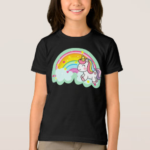 Einhornpferd mit Regenbogen-Cartoon-24964 Tri-Blend Shirt
