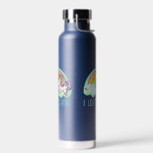 Einhornpferd mit Regenbogen-Cartoon-24964 Trinkflasche (Links)