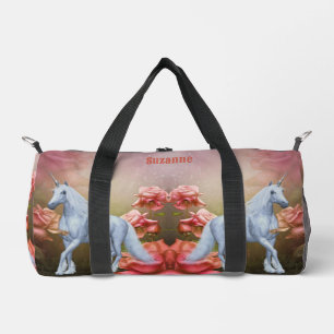 Einhornpferd und Rose Personalisiert Duffle Bag