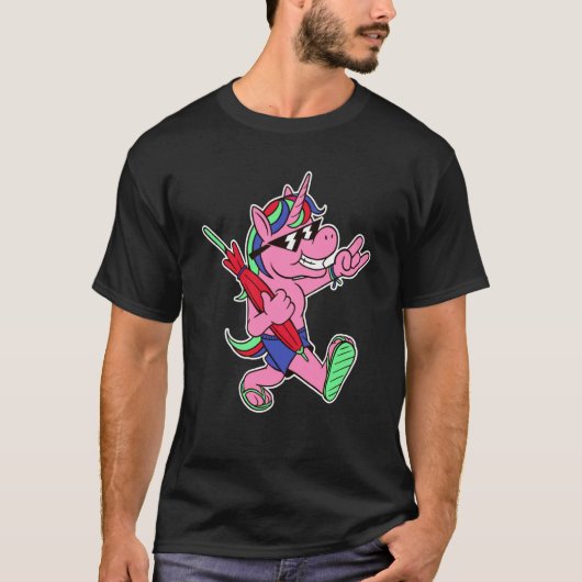 Einhornpferde Sommerschirm T-Shirt (Vorderseite)