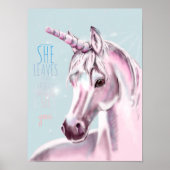 Einhornplakat mit Sparkle und Zitat Poster (Vorne)
