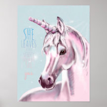 Einhornplakat mit Sparkle und Zitat